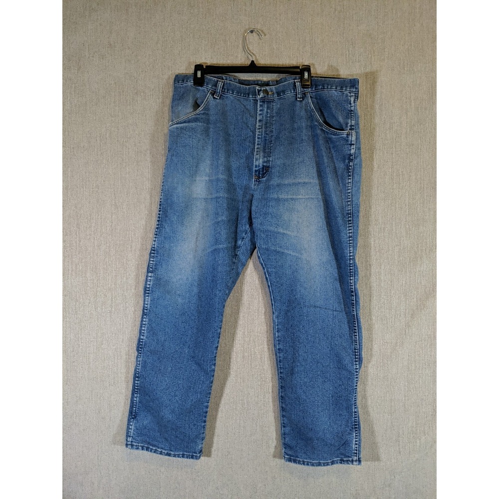 Wrangler Jeans Men's 40 X 29 Blue Denim Cotton Blend Straight Leg Vintage Style